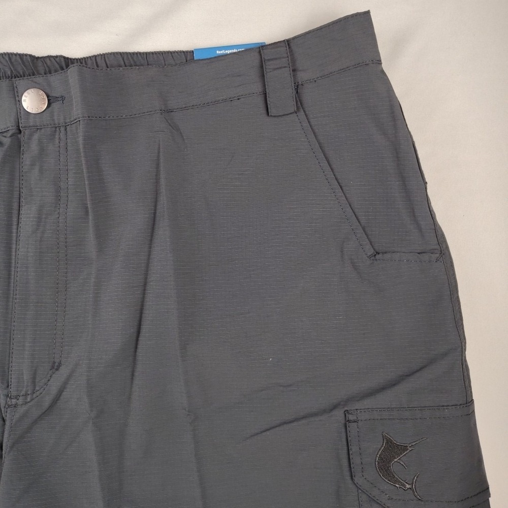 Reel Legends Tarpon Performance Shorts Mens XXL Black 7.5" Inseam Quick Dry - Picture 5 of 16